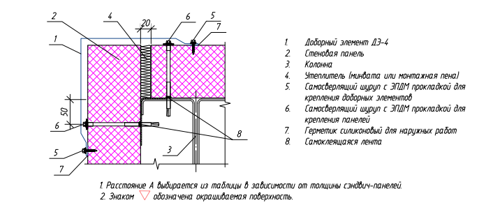 Узел 3 с обозначением элементов и креплений