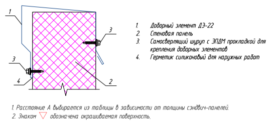 Узел 15 с обозначением элементов и креплений